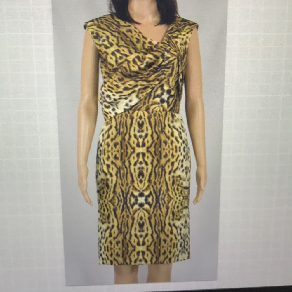 Oscar de la Renta silk leopard print dress